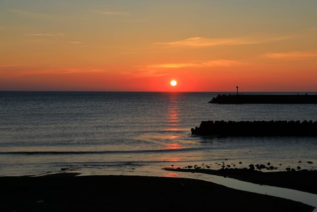 海に沈む夕日
